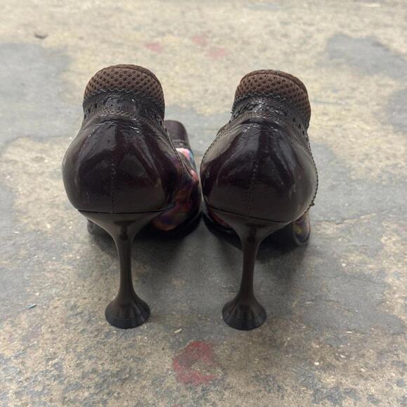 Archival Y2K Miu Miu Holographic Brogue Mary Jane Heels - Picture 7 of 8